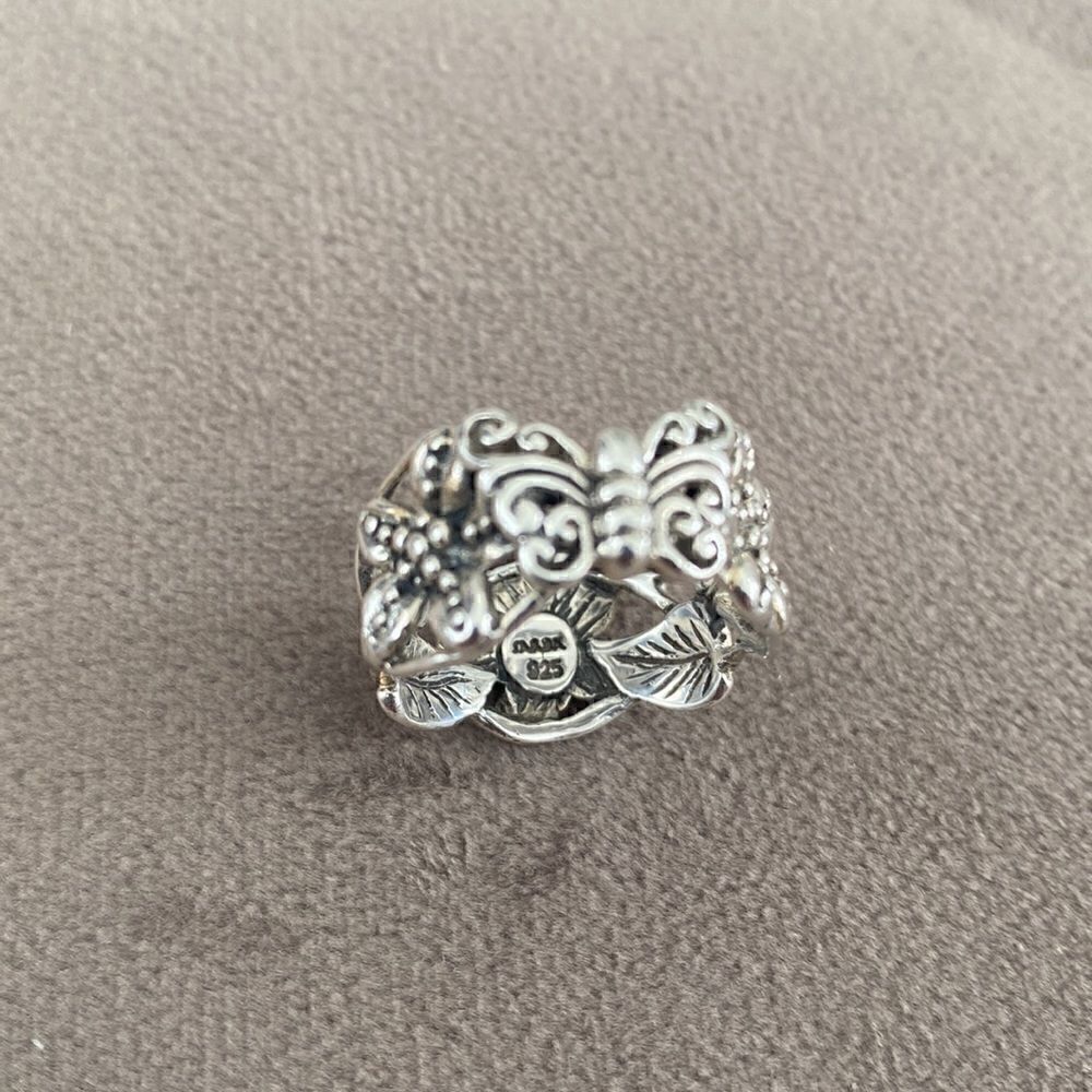 Sarda Sterling Silver Bali Collection Band Ring